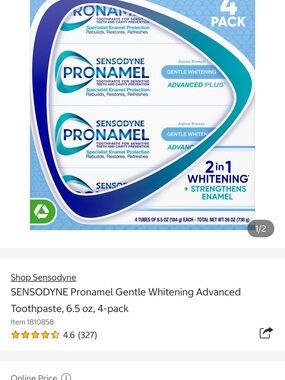 Gentle Whitening Toothpaste - Alpine Breeze White/Blue